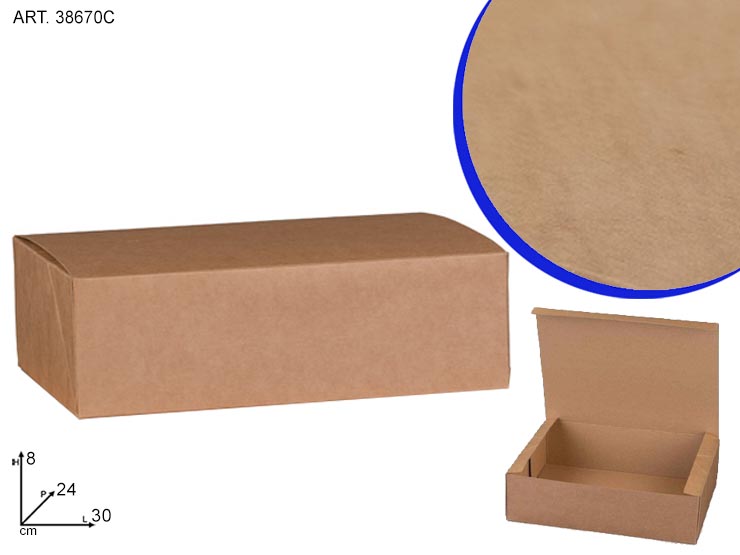 BOITE 300X240X80 AVANA ART38670 - Articoli Regalo > Scatole E Box > Avana Liscio - Ingrosso B2B Magazzini Scatigna