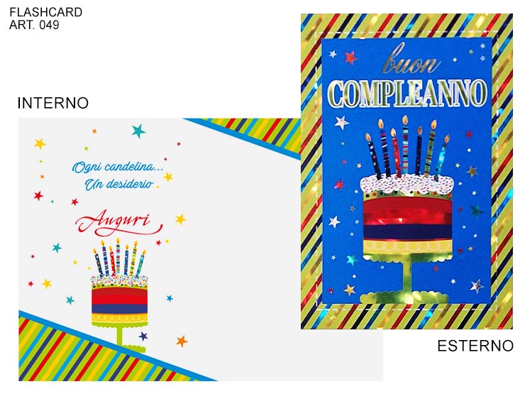COD.049/F BUON COMPLEANNO CELESTE CON TO - Eventi > Compleanno > Accessori Confezionamento - Ingrosso B2B Magazzini Scatigna