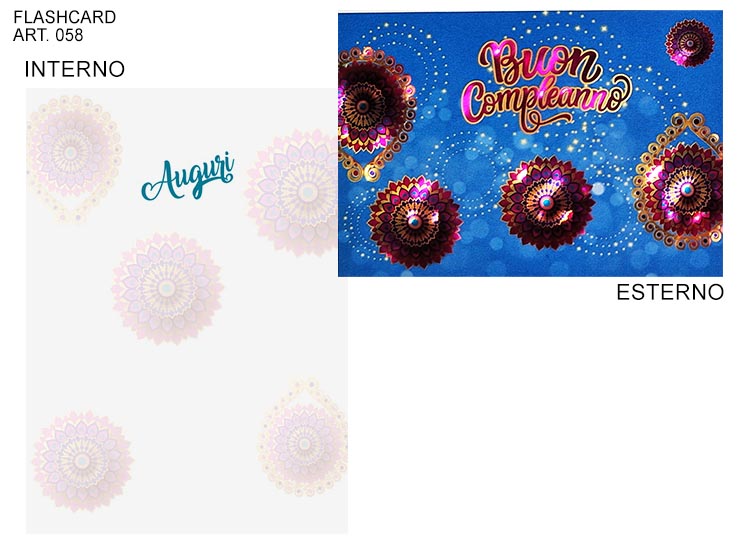 COD.058/F AUGURI MANDALA - Eventi > Compleanno > Accessori Confezionamento - Ingrosso B2B Magazzini Scatigna