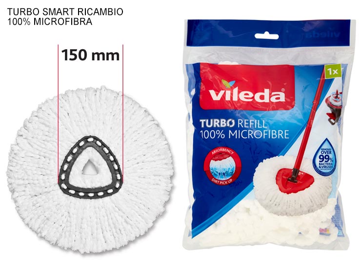 VILEDA TURBO SMART RICAMBIO - Pulizia > Cura Delle Superfici > Lavapavimenti - Ingrosso B2B Magazzini Scatigna