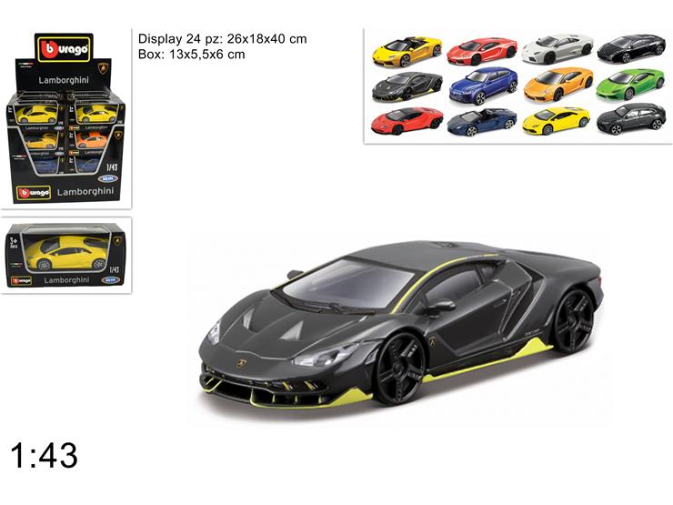 AUTO LAMBORGHINI 143 01121690607.072 - Giocattoli > Veicoli > Macchine Burago - Ingrosso B2B Magazzini Scatigna
