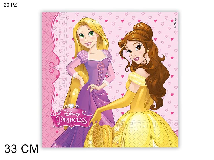 PRINCESS DREAMING TOVAGL 33X33CM 20PZ - Party > Decorazioni E Tavola > Disney - Ingrosso B2B Magazzini Scatigna