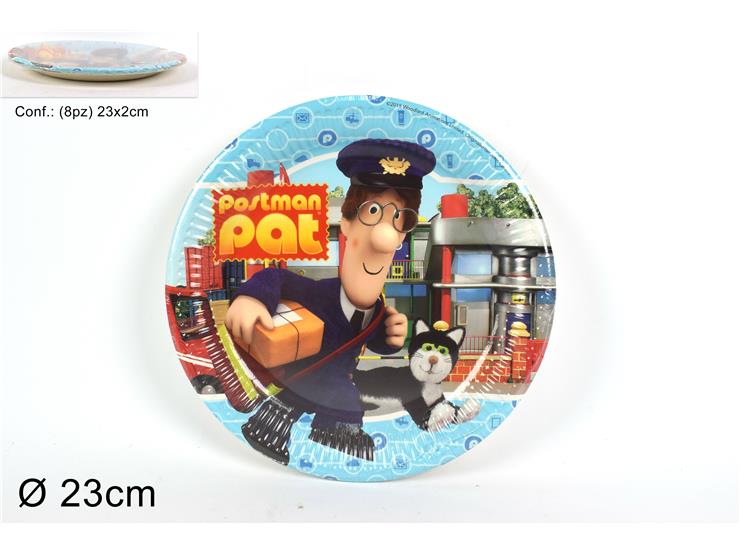 PIATTO Cm.23 PAT IL POSTINO Pz8 5PR8671 - Party > Decorazioni E Tavola > Disney - Ingrosso B2B Magazzini Scatigna