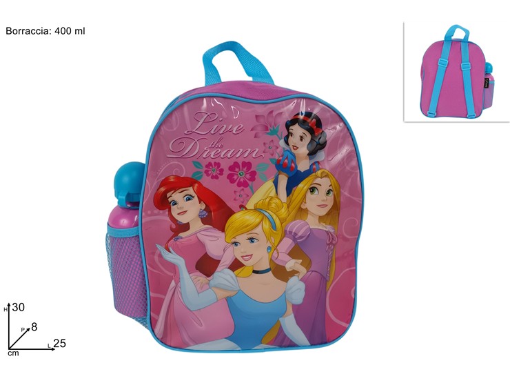ZAINO PRINCIPESSE Cm.30 PVC C/BORRACCIA - Scuola Ufficio > Zaini Borse E Borsoni > Zaini - Ingrosso B2B Magazzini Scatigna