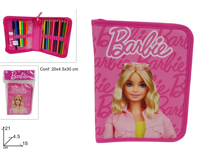 ASTUCCIO BARBIE 1 ZIP - Scuola Ufficio > Astucci > A Cerniera - Ingrosso B2B Magazzini Scatigna