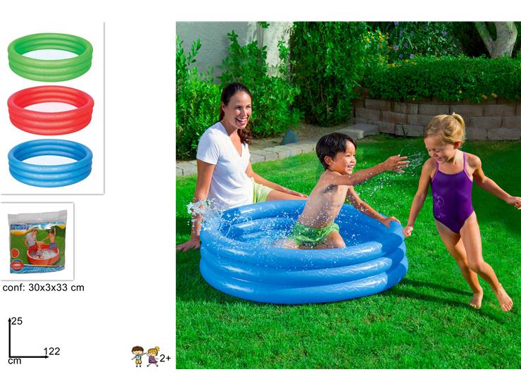PISCINA TINTA UNITA 3ANELLI 12225 51025 - Summer > Tempo Libero E Giochi > Piscine E Accessori - Ingrosso B2B Magazzini Scatigna