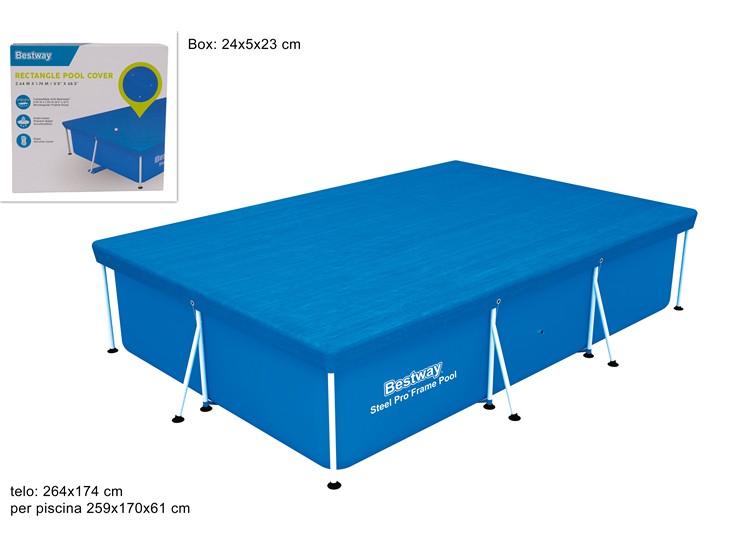 TELO COPRI PISCINA Cm.259170 Art.58105 - Summer > Piscine E Accessori > Coperture - Ingrosso B2B Magazzini Scatigna