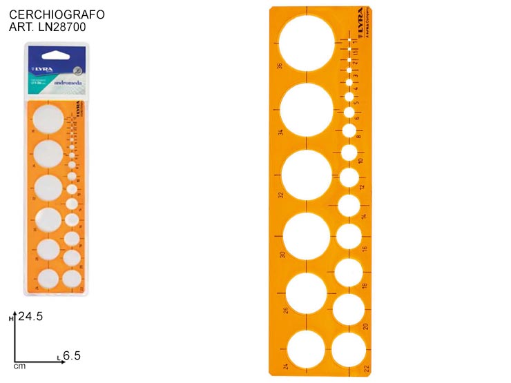 CERCHIOGRAFO S CM 24,5X6,5 LN28700 - Scuola Ufficio > Cancelleria > Strumenti Disegno Tecnico - Ingrosso B2B Magazzini Scatigna