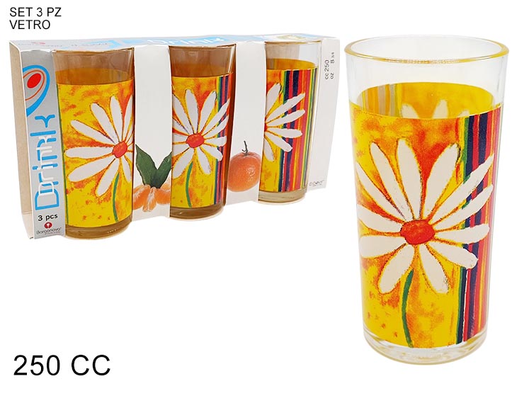 SET 3 BICCH.ALIGH.BIB.AGATHA 04372398G - Everyday > Tavola > Tazze E Bicchieri - Ingrosso B2B Magazzini Scatigna