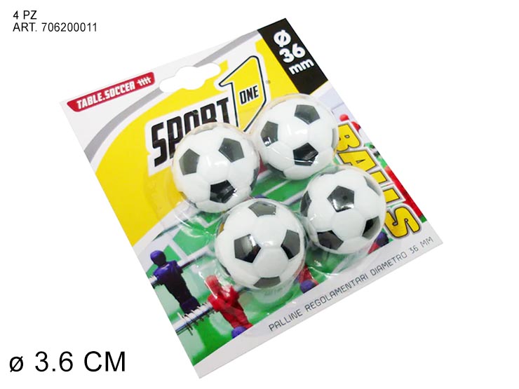 BLISTER 4 PALLINE CALCETTO(36M 706200011 - Giocattoli > Sport > Calcio Balilla - Ingrosso B2B Magazzini Scatigna
