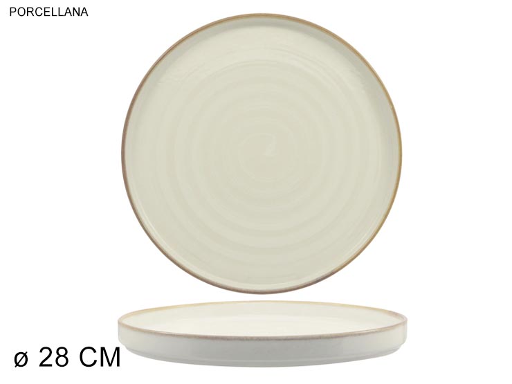 OSLO PIANO28 CM VORTEX BIANCO - Everyday > Tavola > Servizio Piatti Ceramica - Ingrosso B2B Magazzini Scatigna