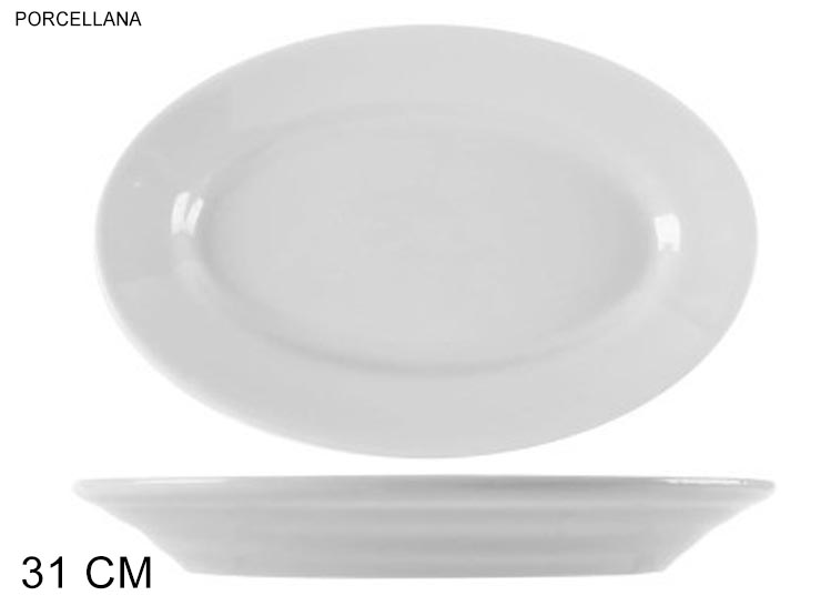 PIATTO OVALE TIVOLI BIAN. 31   0100102 - Everyday > Tavola > Servizio Piatti Ceramica - Ingrosso B2B Magazzini Scatigna