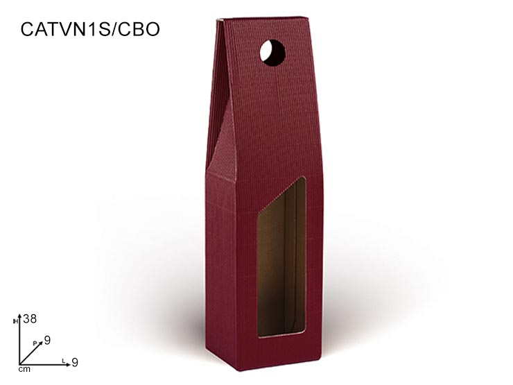 PORT.BOTT. 1 P. BORDEAUX  CATVN1S/CBO - Confezionamento > Cestini Box Scatole > Box Bottiglie - Ingrosso B2B Magazzini Scatigna