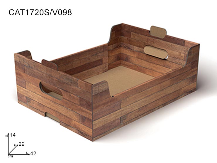CASSET. BIGLEGNO TEAKCAT1720S/V098 - Confezionamento > Cestini Box Scatole > Cestini - Ingrosso B2B Magazzini Scatigna
