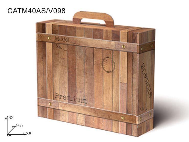 SCAT.VALIG. BIGTEAK38X32X9,5 CATM40AS/V0 - Confezionamento > Cestini Box Scatole > Box Valigette - Ingrosso B2B Magazzini Scatigna