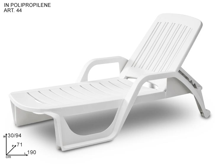LETTINO ZANZIBAR BIANCO ART.44 - Summer > Arredo E Attrezzature Da Esterno > Set Da Esterno - Ingrosso B2B Magazzini Scatigna