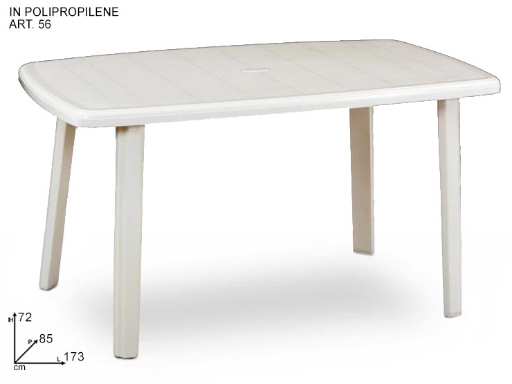 TAVOLO CAYMAN TOMMEON 140X90 ART56 - Summer > Arredo E Attrezzature Da Esterno > Set Da Esterno - Ingrosso B2B Magazzini Scatigna