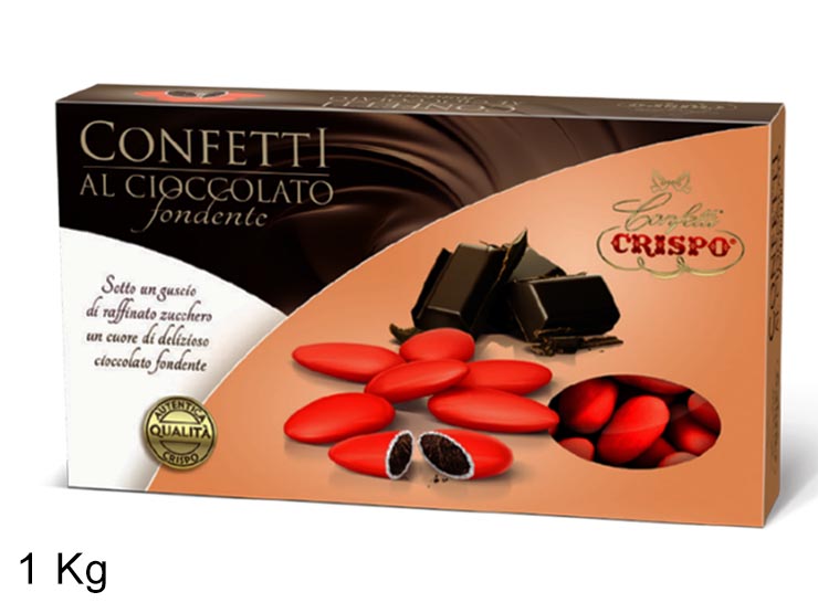 CONFETTO ROSSO-CIOCC.-AST.GR. 1000-(1/12 - Dolciumi > Confetti > Crispi - Ingrosso B2B Magazzini Scatigna