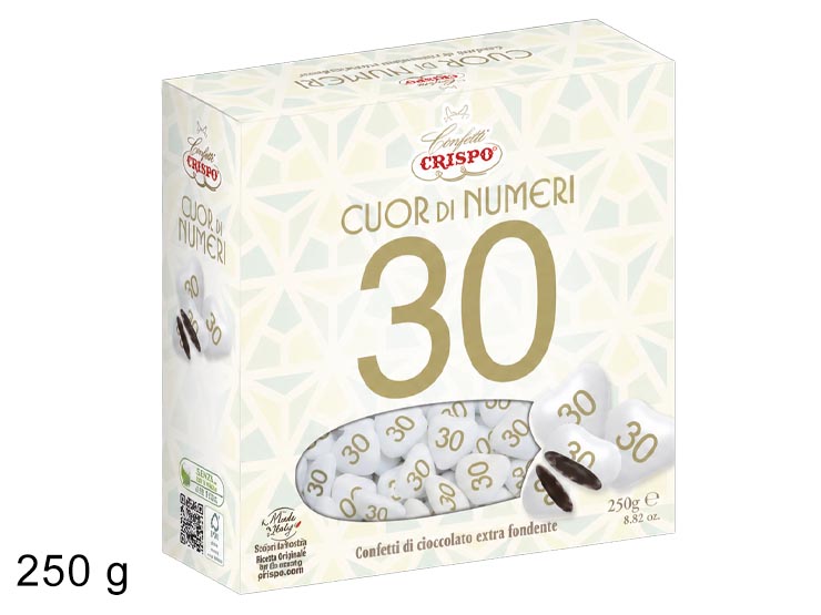 CUOR DI NUMERI "30" AST.Gr.250 - Dolciumi > Confetti > Crispo - Ingrosso B2B Magazzini Scatigna