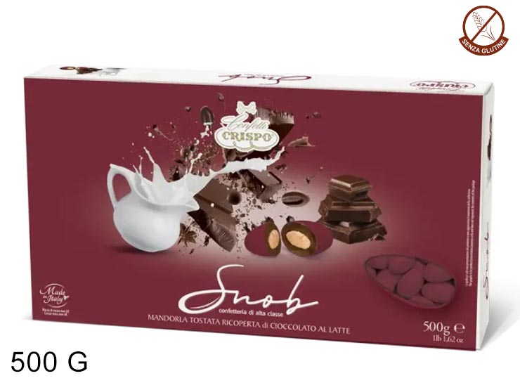 SNOB LATTE BORDEAUX Gr.500 010137257 - Dolciumi > Confetti > Crispo - Ingrosso B2B Magazzini Scatigna