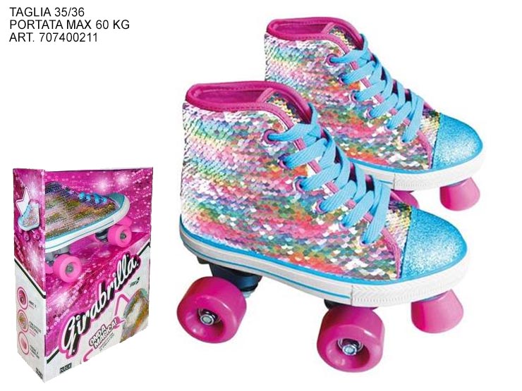 PATTINI GIRABRILLA " 35 - 36 707400211 - Giocattoli > Sport > Pattini E Rollerblade - Ingrosso B2B Magazzini Scatigna