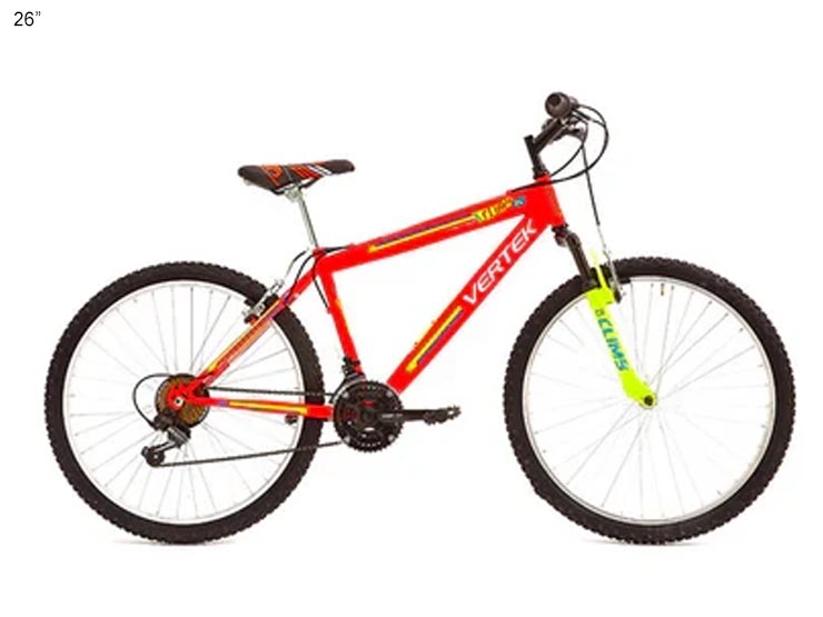 CICLO 26 MTB CLIMB 18VROSSO/GIALLO120265 - Bici E Accessori > Bici 26 Pollici - Ingrosso B2B Magazzini Scatigna