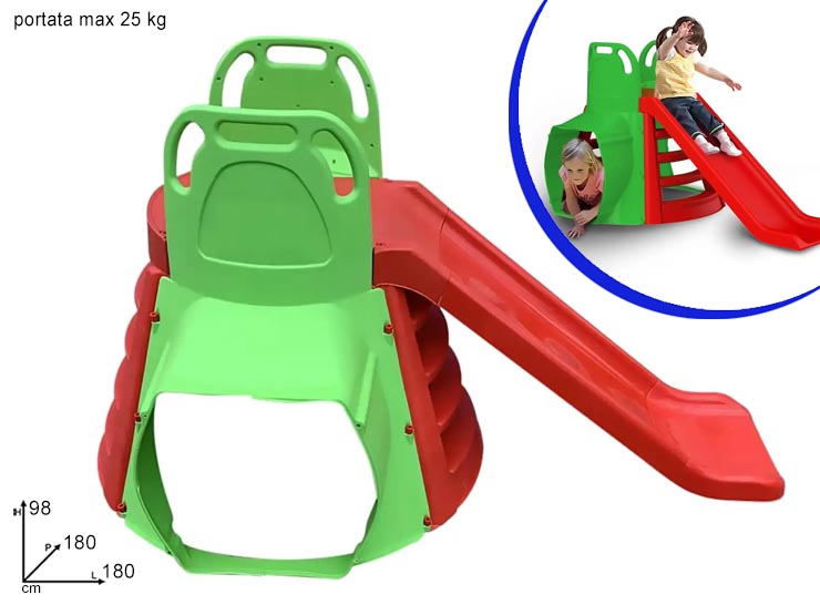 SCIVOLO""FUN""C/TUNNEL 705500096 - Summer > Tempo Libero E Giochi > Giochi Aria Aperta - Ingrosso B2B Magazzini Scatigna