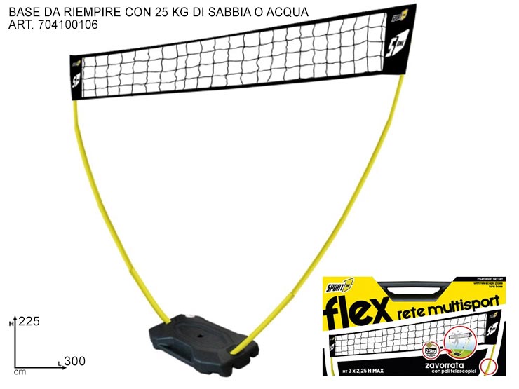SET OUTDOOR MULTISPORT""FLEX"" 704100106 - Giocattoli > Sport > Reti Varie - Ingrosso B2B Magazzini Scatigna