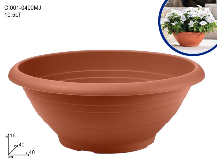 CIOTOLA CAMPANA 40CM 12PZ TERRACOTTA - Giardino E Giardinaggio > Vasi > Ciotole - Ingrosso B2B Magazzini Scatigna