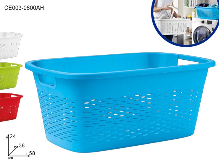 CESTA LOOP RETT. 60CM 10P ASSCOL.ASS. - Pulizia > Bucato E Accessori > Cestini - Ingrosso B2B Magazzini Scatigna