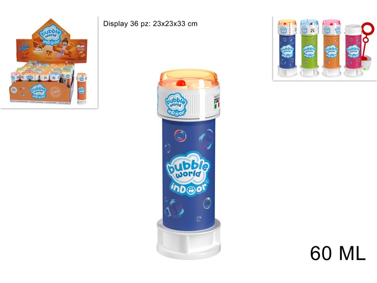 BOLLE DI SAPONE "INDOOR" Ml.60 103044010 - Giocattoli > Bolle Di Sapone - Ingrosso B2B Magazzini Scatigna