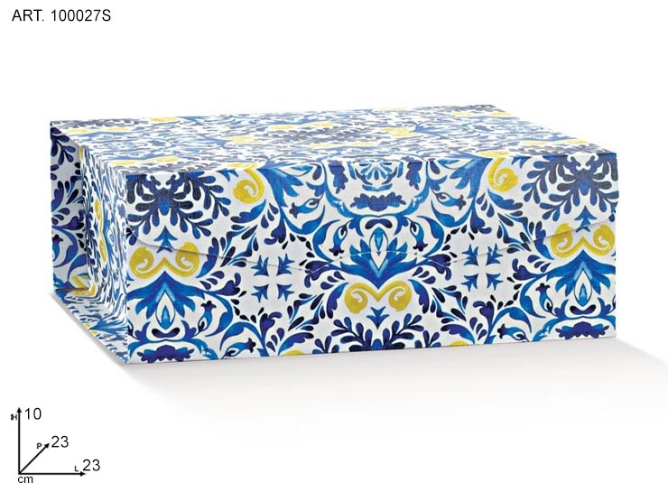 GIFT 230X230X100 MAIOLICHE - Articoli Regalo > Scatole E Box > Gift - Ingrosso B2B Magazzini Scatigna