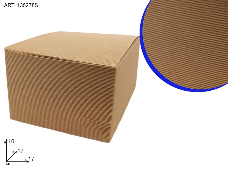 PIEGHEV. 170X170X100 ONDA AVANA - Articoli Regalo > Scatole E Box > Avana Ondulato - Ingrosso B2B Magazzini Scatigna