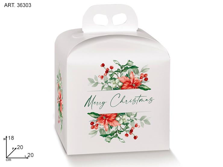 PANETTONE 200X200X180 CH 36303 - Confezionamento > Cestini Box Scatole > Box Portapanettone - Ingrosso B2B Magazzini Scatigna