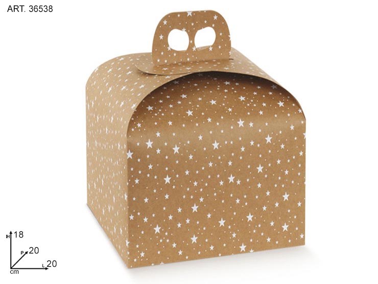 PORTA PANETT. 200X200X180 GALAXY - Confezionamento > Cestini Box Scatole > Box Portapanettone - Ingrosso B2B Magazzini Scatigna