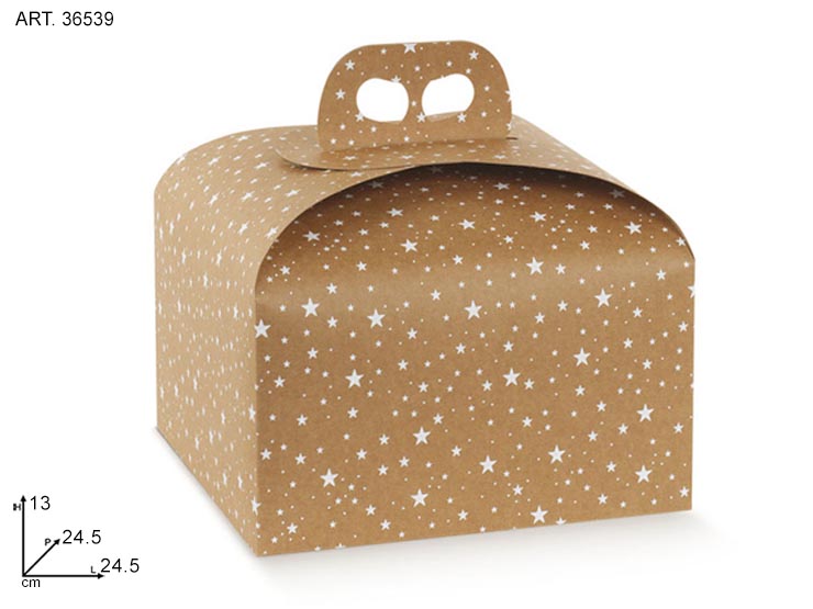 PORTA PANETT. 245X245X130 GALAXY - Confezionamento > Cestini Box Scatole > Box Portapanettone - Ingrosso B2B Magazzini Scatigna