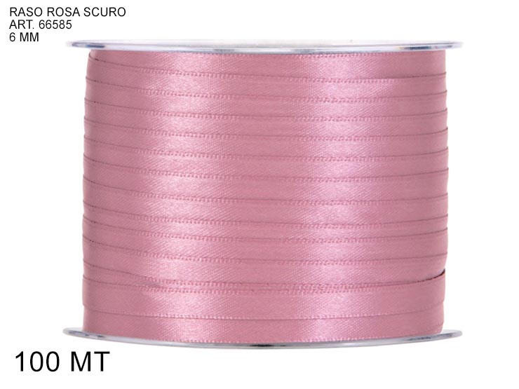 NASTRO DOPPIO RASO ROSA S.mm.6100 66585 - Eventi > Nascite > Accessori Confezionamento - Ingrosso B2B Magazzini Scatigna