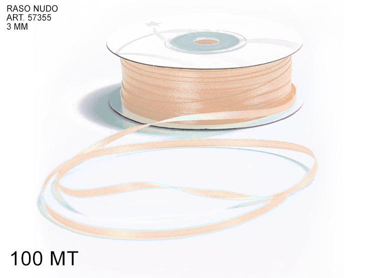 NASTRO DOPPIO RASO NUDO mm.3100 57355 - Eventi > Nascite > Accessori Confezionamento - Ingrosso B2B Magazzini Scatigna