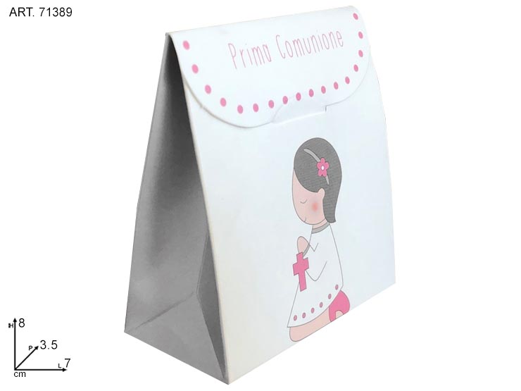SACCHET. 70X35X80 COMUN.ROSA 71389 - Eventi > Comunione > Portaconfetti - Ingrosso B2B Magazzini Scatigna