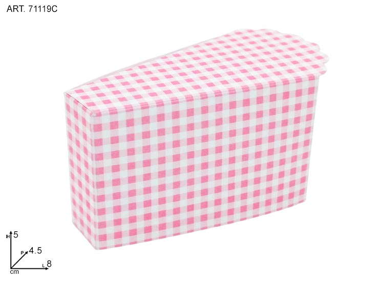 FETTA TORTA QUADRET.ROSA 804550 71119C - Articoli Regalo > Scatole E Box > Torte - Ingrosso B2B Magazzini Scatigna