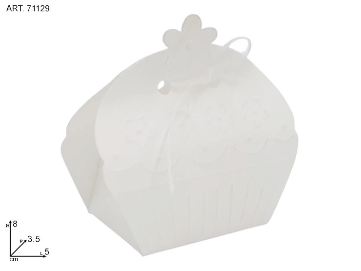 CUPCAKE WHITE  ART.71129 C 50x35X80 - Eventi > Matrimonio > Portaconfetti - Ingrosso B2B Magazzini Scatigna