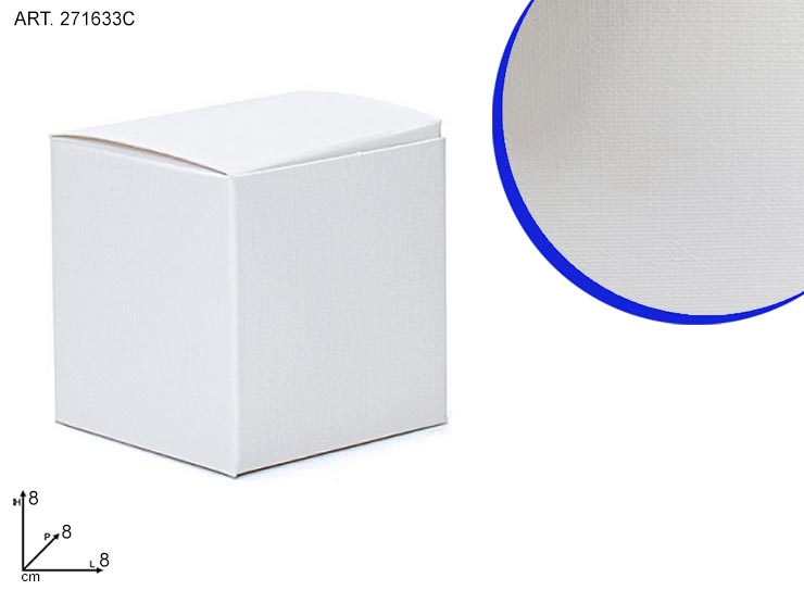 PIEGHEV.80X80X80 LINO BIANC - Articoli Regalo > Scatole E Box > Lino Bianco - Ingrosso B2B Magazzini Scatigna