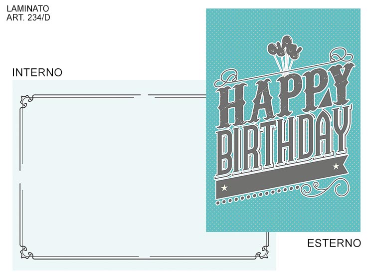 BIGL.LAMINATO  234 /d HAPPY BIRTH.CELE T - Eventi > Compleanno > Accessori Confezionamento - Ingrosso B2B Magazzini Scatigna