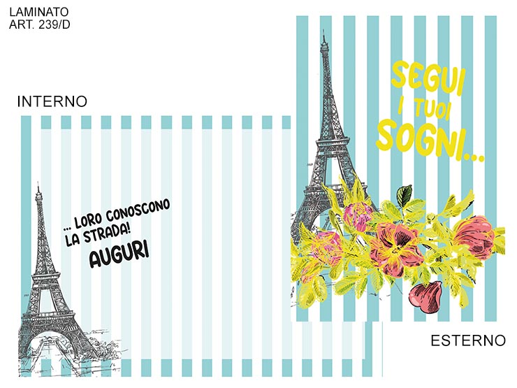 COD. 239 /D SEGUI I TUOI SOGNI - Confezionamento > Biglietti > Generici - Ingrosso B2B Magazzini Scatigna