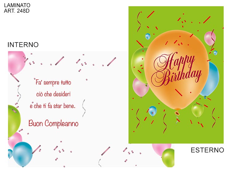 COD. 248 /D HAPPY BIRTHDAY PALLONE ARANC - Eventi > Compleanno > Accessori Confezionamento - Ingrosso B2B Magazzini Scatigna