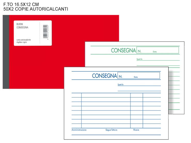 BLOCCO BUONO DI CONSEGNA 2 COPIE 360 - Scuola Ufficio > Cancelleria > Blocchi E Ricevute Varie - Ingrosso B2B Magazzini Scatigna