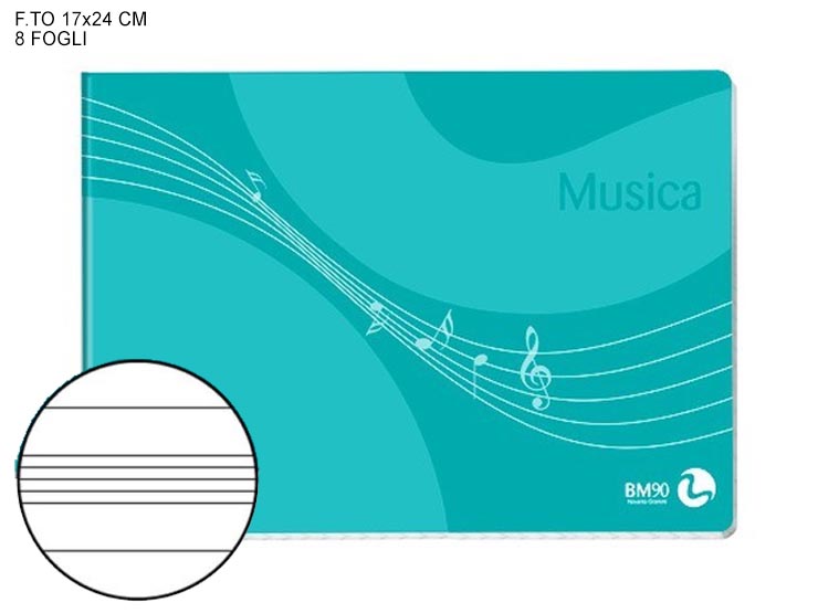 ALBUM MUS.17x24 FG.8 RIG.PENT.0100219 - Scuola Ufficio > Carta E Album > Pentagrammi - Ingrosso B2B Magazzini Scatigna