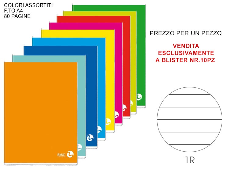 MAXI P.M. COLOR BASIC PAG 80R RIG 1 R 1 - Scuola Ufficio > Cancelleria > Quaderni - Ingrosso B2B Magazzini Scatigna