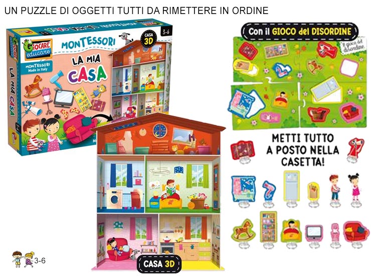 MONTESSORI MAXI LA MIA CASA 95162 - Giocattoli > Giochi Educativi > Istruttivi - Ingrosso B2B Magazzini Scatigna