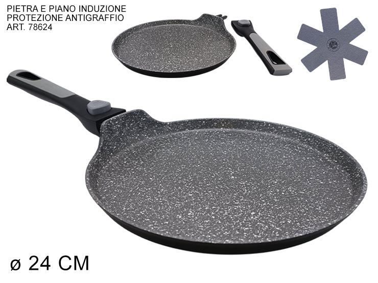 CREPIERA PIETRA GR INDUZIONE 24 - Everyday > Cucina > Cottura E Portata - Ingrosso B2B Magazzini Scatigna